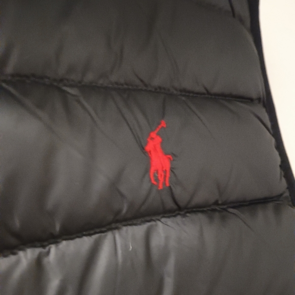 RALPH LAUREN BLACK VEST RIPPED - Picture 4 of 10